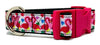 Pink Flamingo dog collar Handmade adjustable buckle 1" or 5/8" wide or leash - Petcollarshandmades