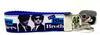 Blues Brothers Key Fob Wristlet Keychain 1"wide Zipper pull Camera strap - Petcollarshandmades