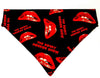 Rocky Horror Show Dog Bandana, Over the Collar bandana, Dog collar bandana Petcollarshandmade