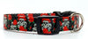 Skulls dog collar handmade adjustable buckle collar 5/8" wide or leash Petcollarshandmade