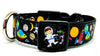 Space dog collar handmade adjustable buckle collar 1"wide or leash fabric $6 - Petcollarshandmades