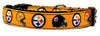 Steelers dog collar handmade adjustable buckle collar 5/8" wide or leash Petcollarshandmade