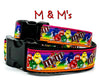 M & M's dog collar handmade adjustable buckle collar 5/8" wide or leash - Petcollarshandmades