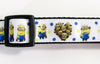 Minions dog collar handmade adjustable buckle collar 1" wide or leash $6 collar - Petcollarshandmades