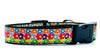 Marimekko Flowers dog collar handmade adjustable buckle collar 1" wide or leash Petcollarshandmade