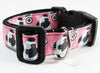 Pugs dog collar Handmade adjustable buckle collar 1" wide or leash Petcollarshandmade