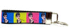 Audrey Hepburn Key Fob Wristlet Keychain 1"wide Zipper pull Camera strap actress Petcollarshandmade