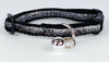 Silver Glitter cat & small dog collar 1/2" wide adjustable handmade bell leash - Petcollarshandmades