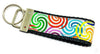 Swirls Key Fob Wristlet Keychain 1 1/4"wide Zipper pull Camera strap - Petcollarshandmades