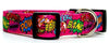 Super Hero pink dog collar handmade adjustable buckle 1"or 5/8" wide or leash Petcollarshandmade