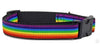 Rainbow Pride dog collar handmade adjustable buckle collar 5/8" wide or leash Petcollarshandmade