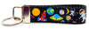 Space Key Fob Wristlet Keychain 1"wide Zipper pull Camera strap handmade - Petcollarshandmades