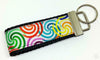 Swirls Key Fob Wristlet Keychain 1 1/4"wide Zipper pull Camera strap - Petcollarshandmades