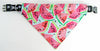 Watermelon Dog Bandana, Over the Collar dog bandana, Dog collar bandana, puppy - Petcollarshandmades