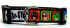 M & M's candy dog collar handmade adjustable buckle  1" or 5/8" wide or leash Petcollarshandmade