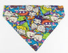 Rugrats Dog Bandana, Over the Collar dog bandana Dog collar bandana puppy Petcollarshandmade