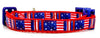 USA Flag cat or small dog collar 1/2" wide adjustable handmade bell or leash Petcollarshandmade