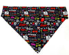 Rock N Roll Classic Dog Bandana Over the Collar dog bandana Dog collar bandana Petcollarshandmade
