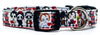 Horror dog collar handmade adjustable buckle collar 5/8" wide or leash fabric Petcollarshandmade