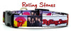 Rolling Stones Dog collar handmade adjustable buckle 5/8"wide or leash rock Petcollarshandmade