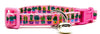 Cactus cat or small dog collar 1/2"wide adjustable handmade bell or leash Petcollarshandmade