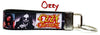 Ozzy Osbourne Key Fob Wristlet Keychain 1"wide Zipper pull Camera strap handmade - Petcollarshandmades