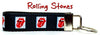 Rolling Stones Key Fob Wristlet Keychain 1"wide Zipper pull Camera strap - Petcollarshandmades