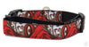 Day Of The Dead dog collar handmade adjustable buckle collar 1"wide or leash - Petcollarshandmades