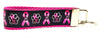 Bark For A Cure Key Fob Wristlet Keychain 1"wide Zipper pull Camera strap - Petcollarshandmades