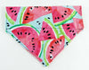 Watermelon Dog Bandana, Over the Collar dog bandana, Dog collar bandana, puppy - Petcollarshandmades