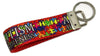 Autism Awareness Key Fob Wristlet Keychain 1"wide Zipper pull Camera strap - Petcollarshandmades