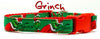 Grinch dog collar handmade adjustable buckle collar 5/8" wide or leash handmade - Petcollarshandmades