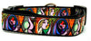 Picasso dog collar handmade adjustable buckle collar 1"wide or leash fabric $6 - Petcollarshandmades