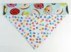 Donuts Dog Bandana, Over the Collar dog bandana, Dog collar bandana, puppy - Petcollarshandmades