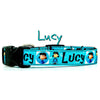 Lucy dog collar handmade adjustable buckle 1"or 5/8" wide or leash Petcollarshandmade