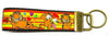 Garfield Key Fob Wristlet Keychain 1"wide Zipper pull Camera strap - Petcollarshandmades