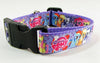 My Little Pony dog collar handmade adjustable buckle collar 1" wide or leash - Petcollarshandmades