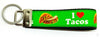 I Love Tacos Key Fob Wristlet Keychain 1"wide Zipper pull Camera strap handmade - Petcollarshandmades