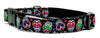Sugar Skulls dog collar handmade adjustable buckle collar 5/8" wide or leash Petcollarshandmade