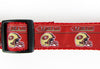 SF 49ers dog collar handmade adjustable buckle collar football 1" wide or leash Petcollarshandmade