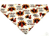 Thanksgiving Dog Bandana, Over the Collar dog bandana Dog collar bandana puppy Petcollarshandmade