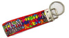Autism Awareness Key Fob Wristlet Keychain 1"wide Zipper pull Camera strap - Petcollarshandmades