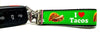 I Love Tacos Key Fob Wristlet Keychain 1"wide Zipper pull Camera strap handmade - Petcollarshandmades
