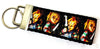 Chucky Key Fob Wristlet Keychain 1 1/4"wide Zipper pull Camera strap - Petcollarshandmades