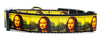 Mona Lisa dog collar handmade adjustable buckle collar 1" wide or leash artist Petcollarshandmade