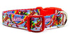 Skittles dog collar handmade adjustable buckle collar 5/8" wide or leash Petcollarshandmade