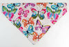 Butterfly Dog Bandana, Over the Collar dog bandana, Dog collar bandana, puppy - Petcollarshandmades