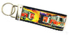 Fireman Key Fob Wristlet Keychain 1"wide Zipper pull Camera strap handmade - Petcollarshandmades