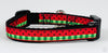 Watermelon cat or small dog collar 1/2" wide adjustable handmade bell or leash Petcollarshandmade