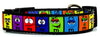 M & M's candy dog collar handmade adjustable buckle  1" or 5/8" wide or leash Petcollarshandmade